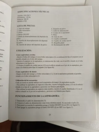 Aspiradora de mano enchufable