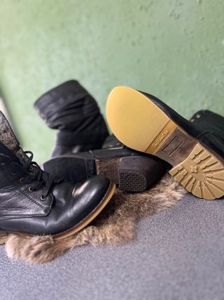 Botines de piel negros 2 pares GANGA!!