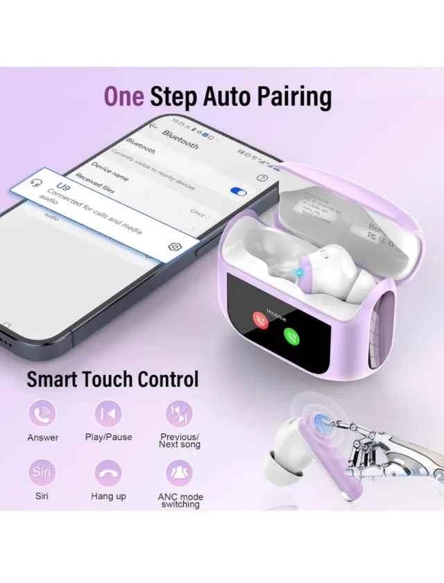 Auriculares Inalambricos Bluetooth Morado