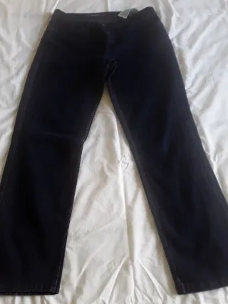 Pantalón vaquero mujer talla 46 azul oscuro