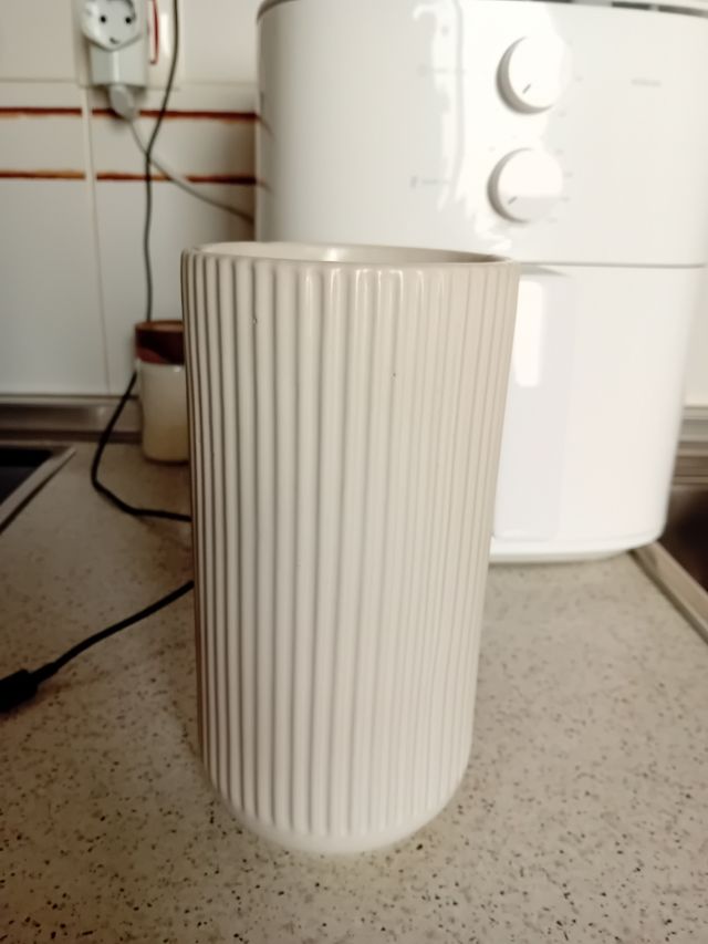 Jarron blanco 30cm nuevo 5e