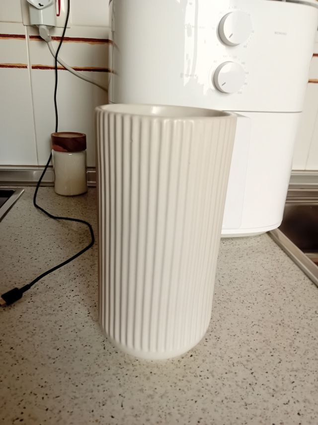 Jarron blanco 30cm nuevo 5e