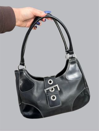 Borsetta vintage nera con fibbia