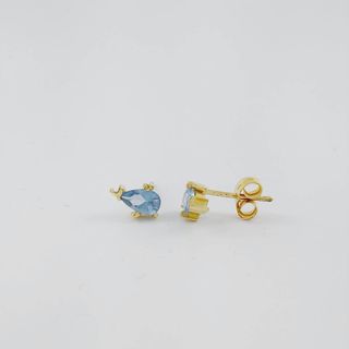 Pendientes Oro 18K Ballena Azul