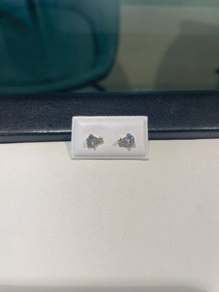 Pendientes Oro 18K Ballena Azul