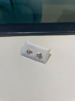 Pendientes Oro 18K Ballena Azul