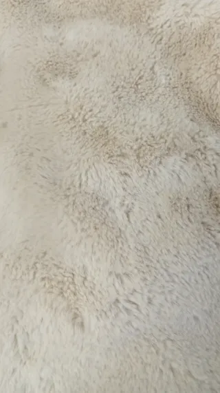 Abrigo mujer peluche beige talla M.