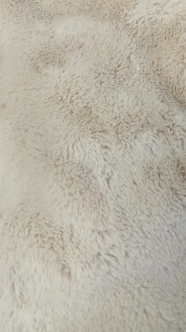 Abrigo mujer peluche beige talla M.