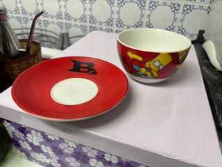 Taza y plato Bart Simpson