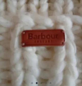 Cappello Barbour a maglia larga con pon pon