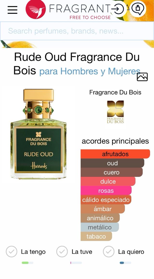 Fragrance du Bois Rude Oud 50ml
