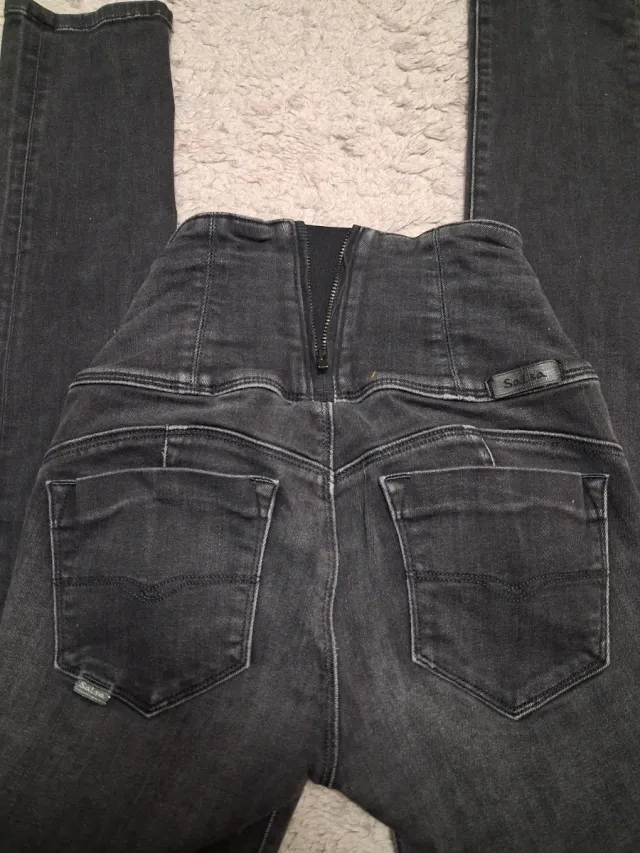 Pantalón Salsa Gris Talle Alto