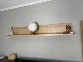 Mueble de salón madera y cristal