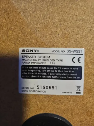 Subwoofer Sony Gris/Plateado