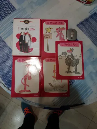 DVD La Pantera Rosa + 4 dvd Dibujos + caja metal