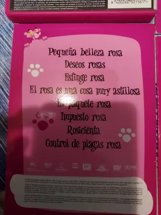DVD La Pantera Rosa + 4 dvd Dibujos + caja metal