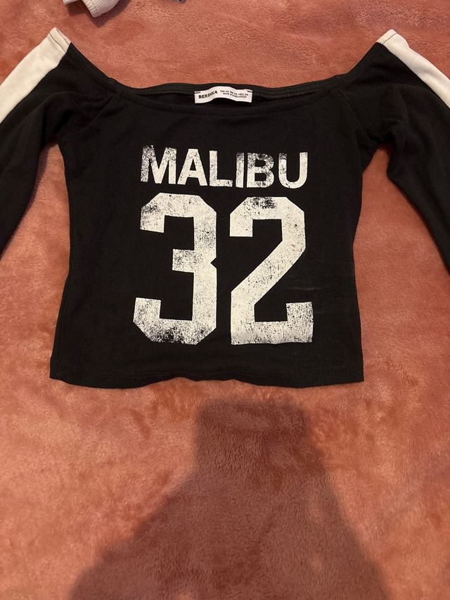 Top Bershka Hombros Descubiertos Malibú 32