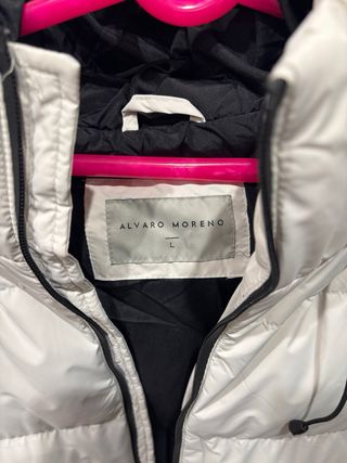 Parka larga Álvaro Moreno blanca