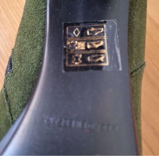 Botines de piel y ante mujer verde