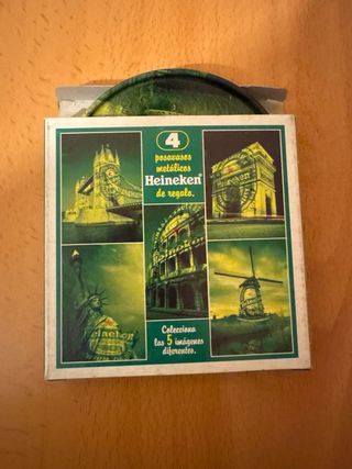 Posavasos Heineken metálicos (4 unidades)