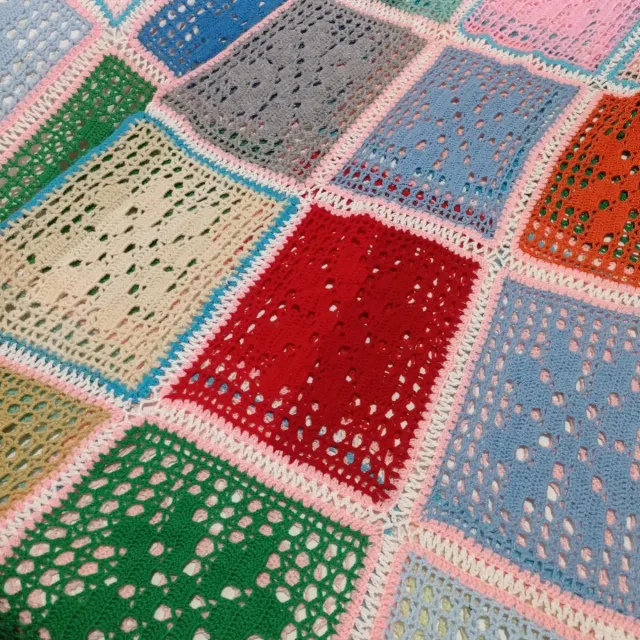 Coperta Uncinetto Vintage Multicolore