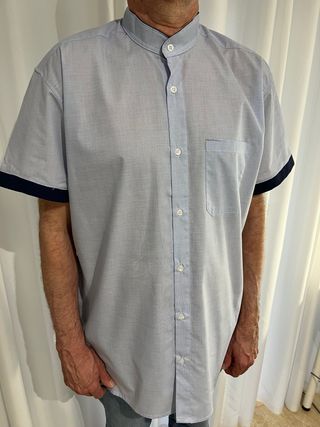 Camisa azul manga corta XXL-XXXL