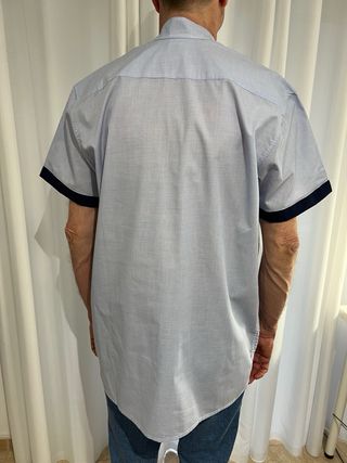 Camisa azul manga corta XXL-XXXL