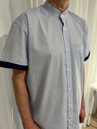 Camisa azul manga corta XXL-XXXL