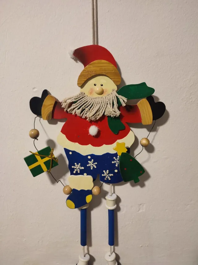 Decoração de Natal Papai Noel em Madeira