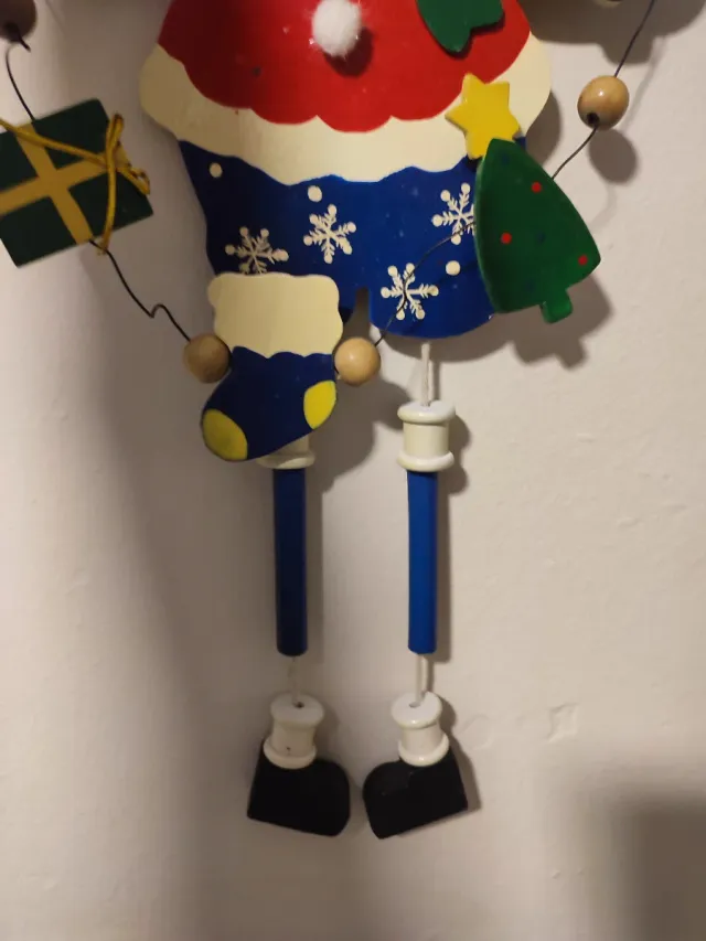 Decoração de Natal Papai Noel em Madeira