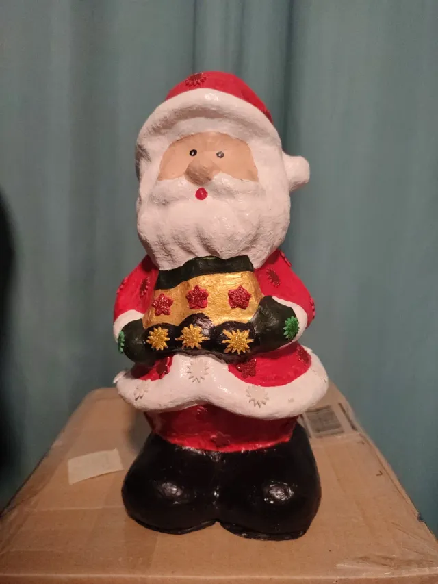 Decoração de Natal Papai Noel em Madeira