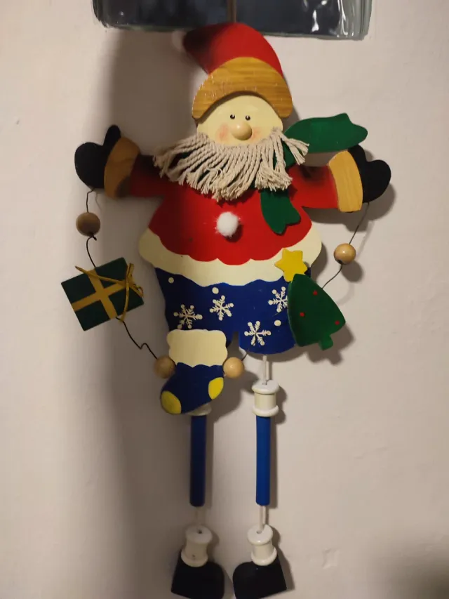 Decoração de Natal Papai Noel em Madeira