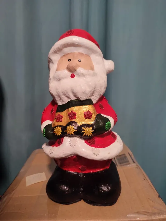 Decoração de Natal Papai Noel em Madeira