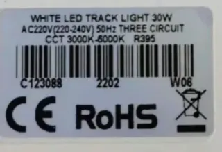 Focos LED para carril 30W.