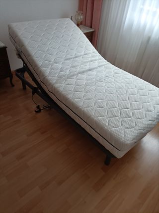 Cama articulada y colchón Látex 90x190