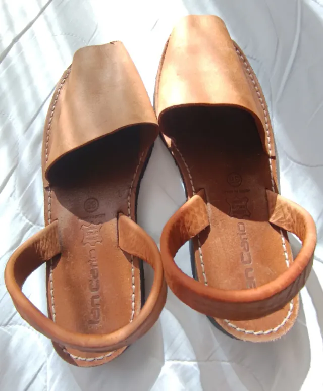 Menorquinas piel marrón talla 38