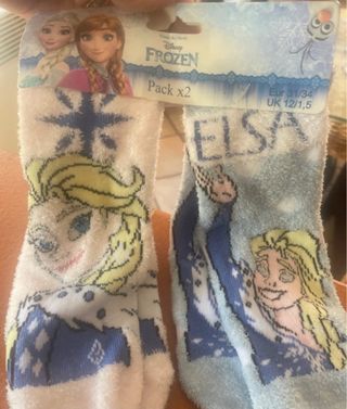 Calzette Frozen Elsa e Anna Pack x2