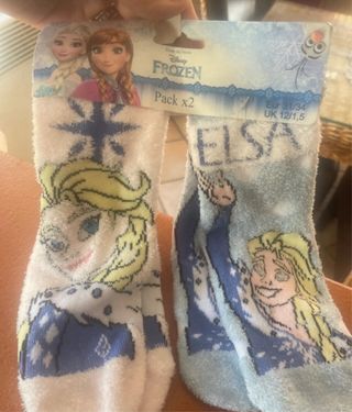 Calzette Frozen Elsa e Anna Pack x2