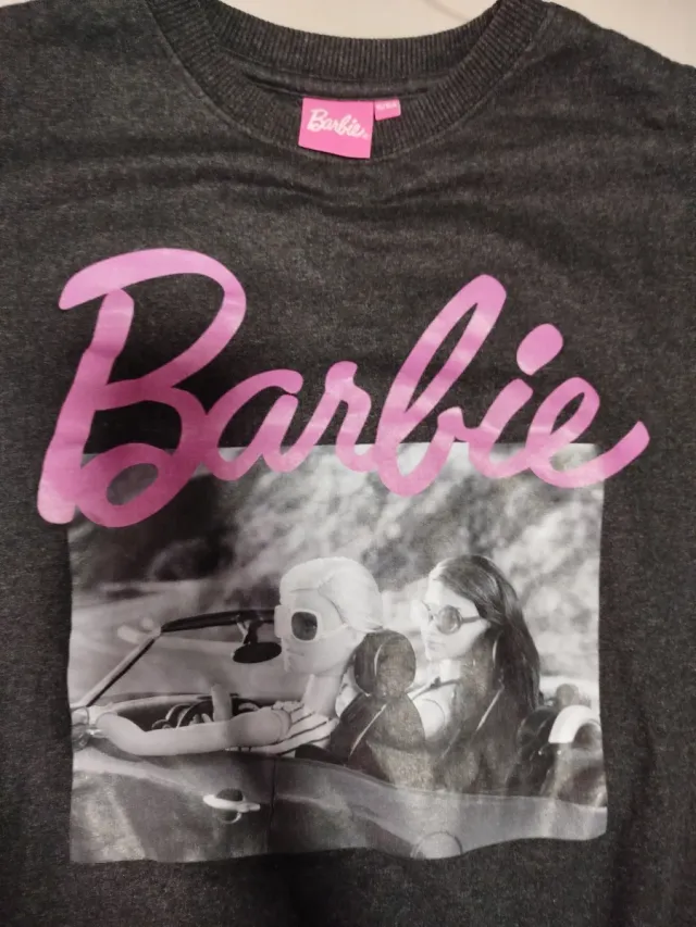 Sudadera Barbie Gris y Rosa.
