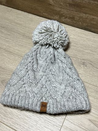 Gorro Buff Tricot y Polar con Pompón