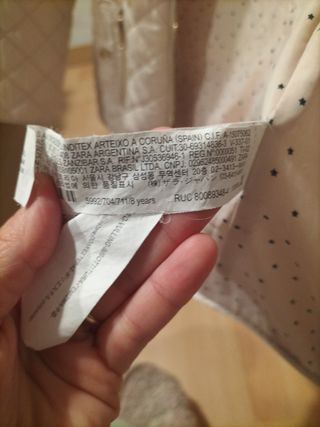 Chaqueta Zara Beige Acolchada