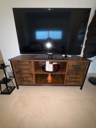 Mesa TV madera y metal