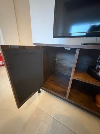 Mesa TV madera y metal