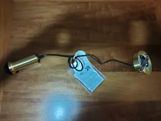 Coppia cavi elettrici lampada soffitto ottone