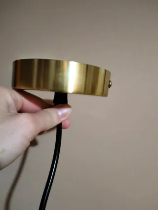 Coppia cavi elettrici lampada soffitto ottone