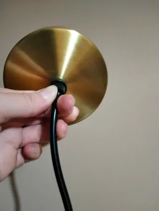 Coppia cavi elettrici lampada soffitto ottone