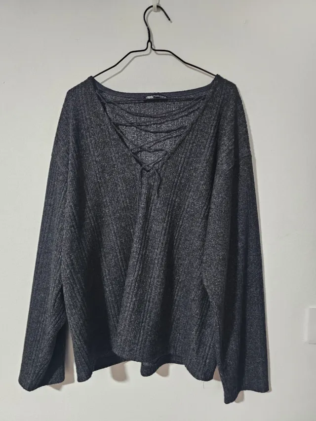 Jersey Zara gris talla L