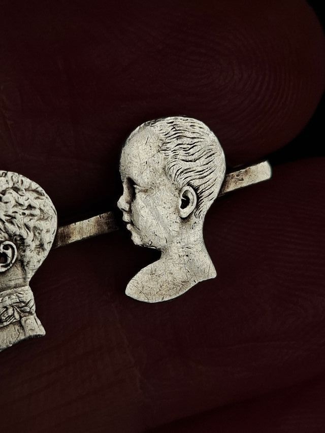 Broche Antiguo Alfonso XIII Plata