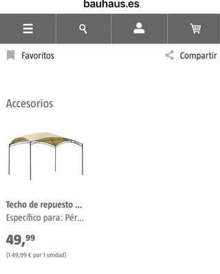 Carpa/Cenador Jardín Bauhaus Beige