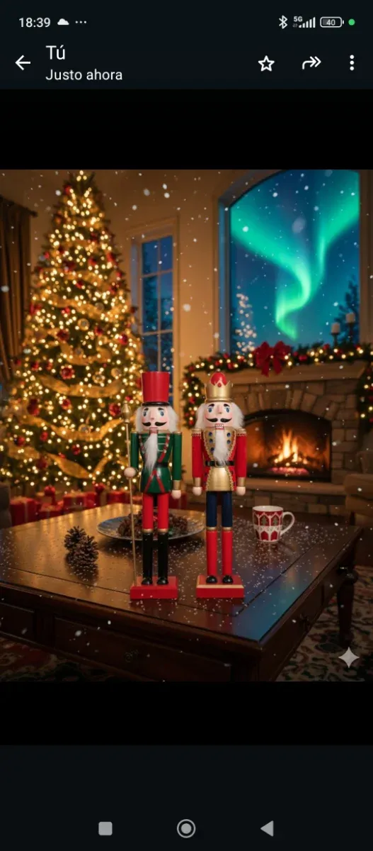 2 Quebra-Nozes Natalinos de Madeira 50cm